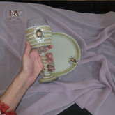 Doodhpilai glass And mirror tray