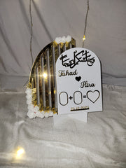 Pearl white nikkah board