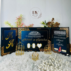 Doublesided Velvet Nikkah booklet set
