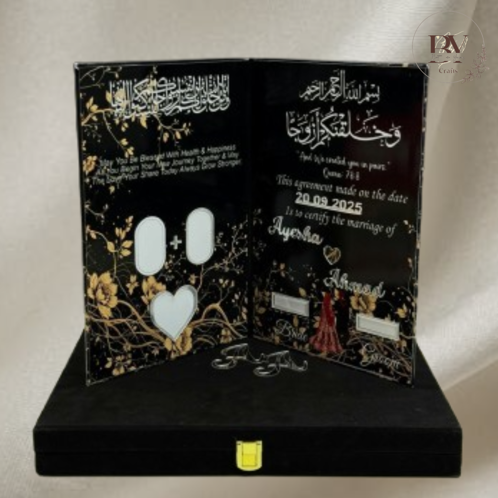 Acrylic Front Nikkah Booklet set